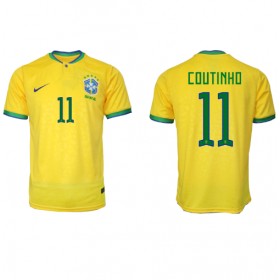 Brasilien Philippe Coutinho 11 Hjemme VM 2022 - Fodboldtrøjer (S/S)